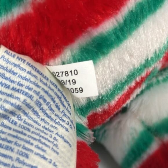 Build A Bear Peppermint Twist Sloth Plush holiday red green stripes Christmas BA - Picture 8 of 9